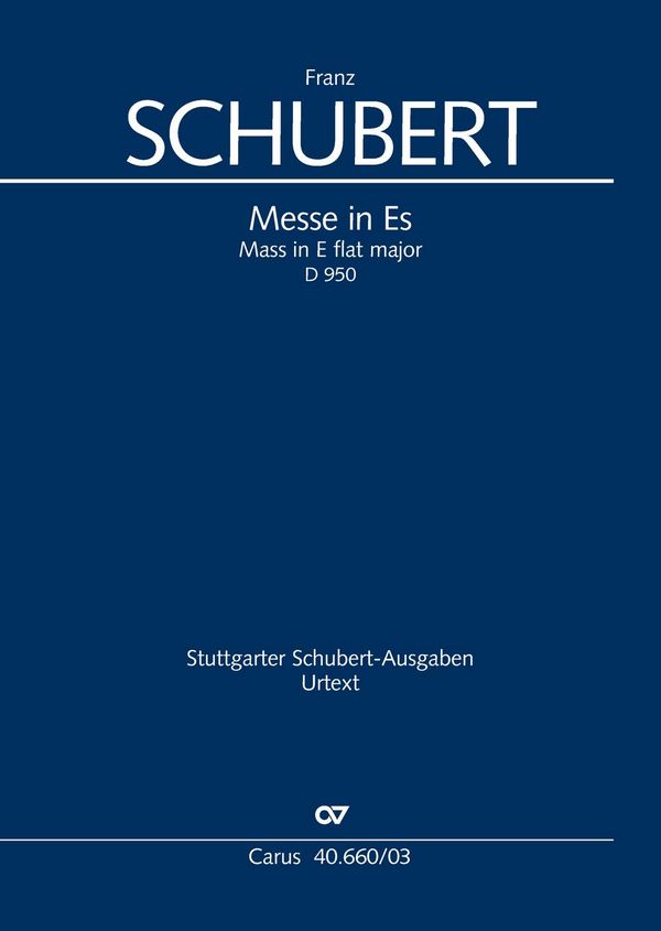 Messe Es-Dur D950&nbsp;&nbsp;für Soli, Chor und Orchester&nbsp;&nbsp;Klavierauszug