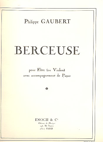 Berceuse  pour flûte (violon) et piano  