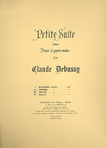 Cortège pour piano a 4 mains  extrait no.2 de la Petite Suite  