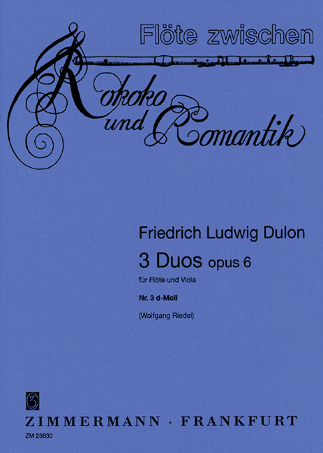 3 Duos op.6 Band 3 (Nr.3)  Duo d-Moll für Flöte und Viola  