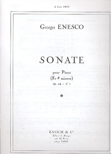 Sonate fa dièse mineur op.24 no.1  pour piano  