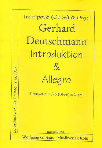 Introduktion und Allegro für  Trompete in B (Oboe) und Orgel  
