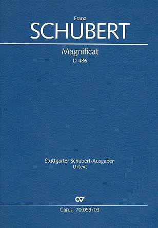 Magnificat C-Dur D486&nbsp;&nbsp;für Soli, gem Chor und Orchester&nbsp;&nbsp;Klavierauszug