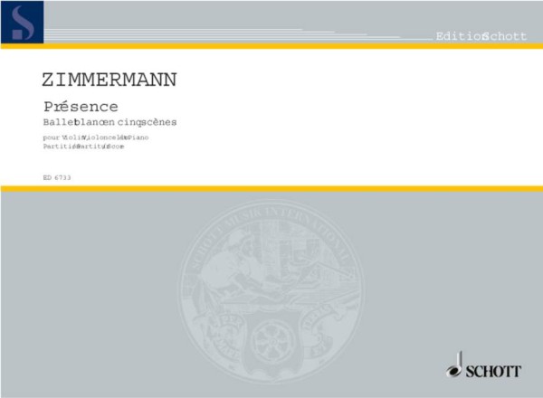Présence  für Klaviertrio  Spielpartitur