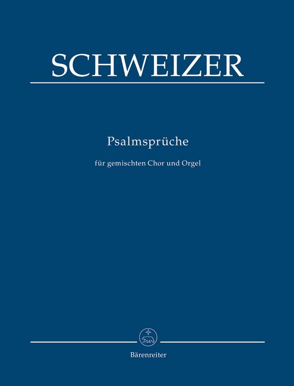 PSALMENSPRUECHE FUER 3-4STG.  GEM CHOR UND ORGEL,  PARTITUR  