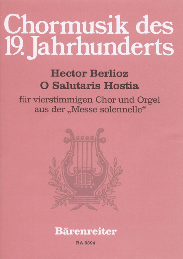 O SALUTARIS HOSTIA FUER GEM CHOR&nbsp;&nbsp;UND ORGEL    PARTITUR (LA)&nbsp;&nbsp;MESSE SOLENNELLE