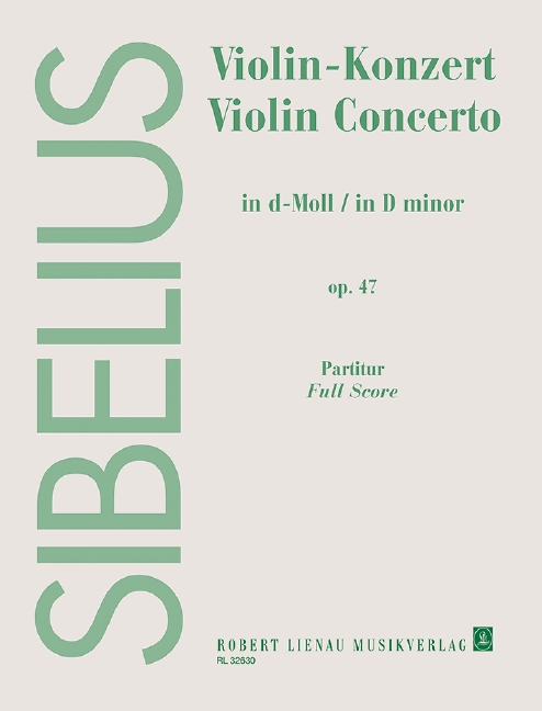 Konzert d-Moll op.47  für Violine und Orchester  Partitur
