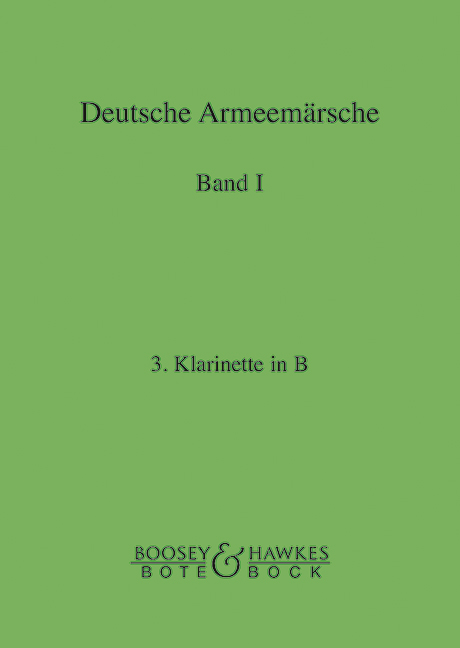 Deutsche Armeemärsche Band 1  für Blasorchester  Klarinette 3 in B