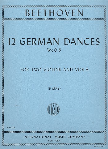 12 german Dances WoO8  for 2 violins and viola  parts