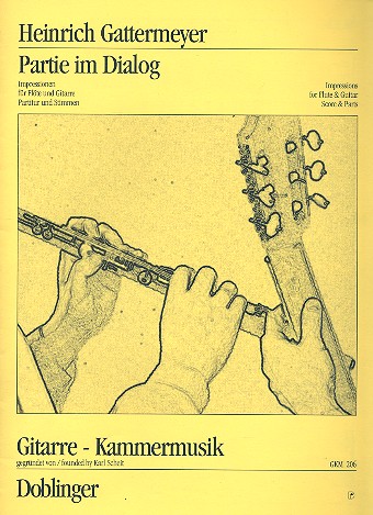 PARTIE IM DIALOG FUER FLOETE UND  GITARRE PARTITUR UND STIMMEN  IMPRESSIONEN