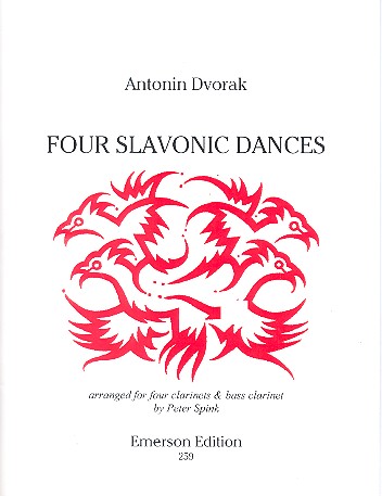4 slavonic Dances op.46,2  for 4 clarinets and bass clarinet (opt.)  score and parts