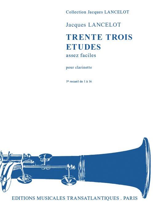 33 études assez faciles vol.1  (nos.1-16) pour clarinette  