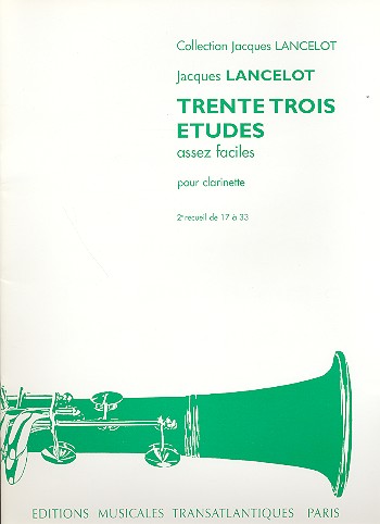 33 études assez faciles vol.2  (nos.17-33) pour clarinette  