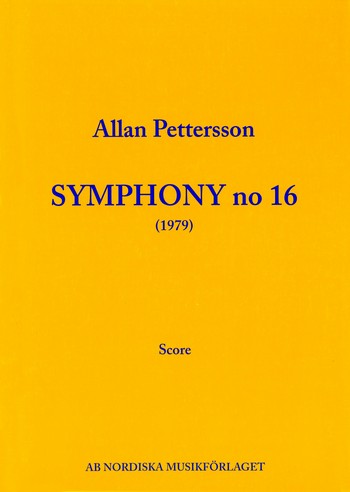 Sinfonie Nr.16 für Orchester  Studienpartitur  