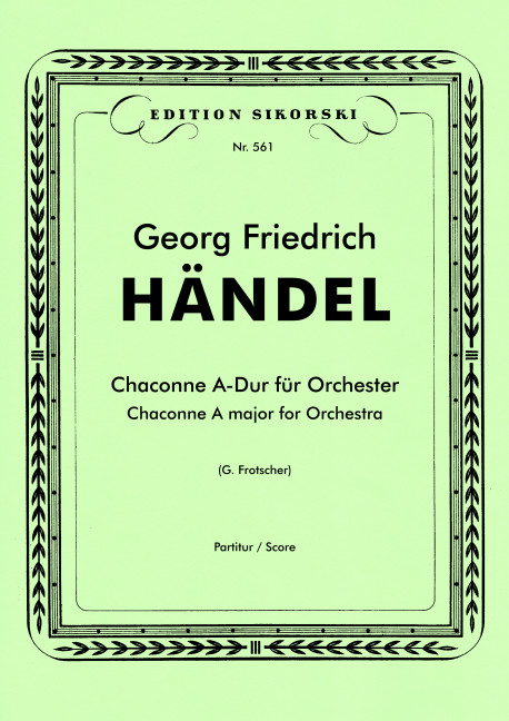 Chaconne A-Dur für Orchester  Partitur  