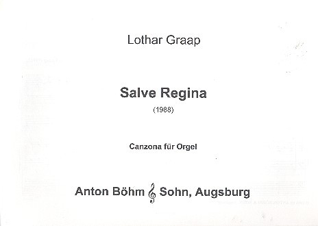 Salve Regina - Canzona&nbsp;&nbsp;für Orgel&nbsp;&nbsp;