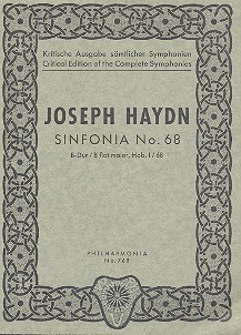 Sinfonie B-Dur Nr.68 Hob.I:68&nbsp;&nbsp;für Orchester&nbsp;&nbsp;Studienpartitur