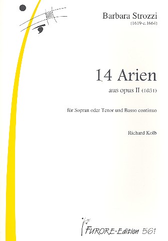 14 Arien aus op.2 (1651)  für Sopran (Tenor) und Bc  