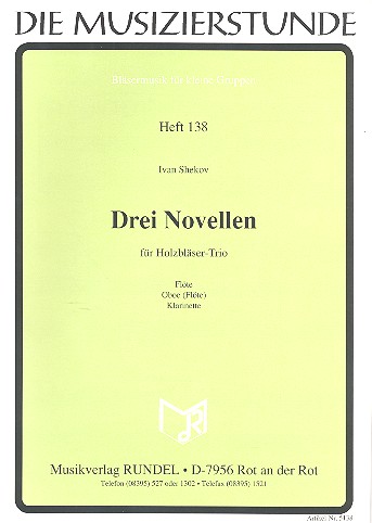 3 Novellen für Flöte, Oboe (Flöte)  und Klarinette  Partitur und Stimmen