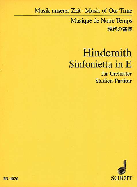 Sinfonietta in E  für Orchester  Studienpartitur