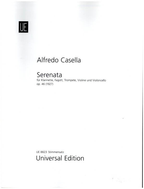 Serenata op.46  für Klarinette, Fagott, Trompete, Violine und Cello  Stimmensatz