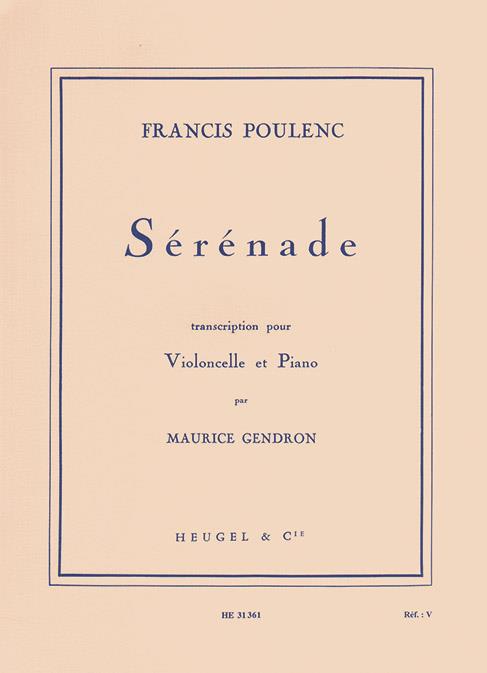 Sérénade&nbsp;&nbsp;pour violoncelle et piano&nbsp;&nbsp;