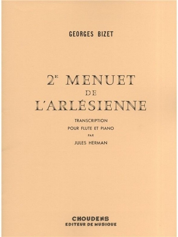 Menuet no.2 de l'Arlesienne  pour flute and piano  
