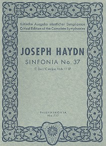 Sinfonia C-Dur Nr.37 Hob.I:37&nbsp;&nbsp;für Orchester,  Studienpartitur&nbsp;&nbsp;
