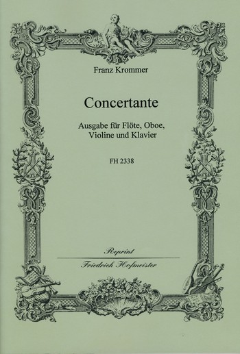 Concertante für Flöte, Oboe, Violine  und Klavier  Partitur