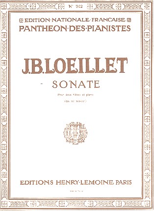 Sonate mi mineur&nbsp;&nbsp;pour 2 flutes et piano&nbsp;&nbsp;