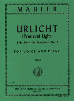 Urlicht (primeval light) from Symphony no.2&nbsp;&nbsp;for voice and piano&nbsp;&nbsp;SYMPHONY no.2