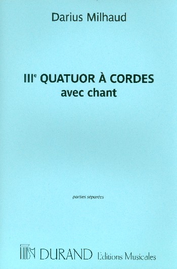 Quatuor a cordes no.3 op.32&nbsp;&nbsp;pour 2 violons, alto, cello et chant (fr)&nbsp;&nbsp;5 parties