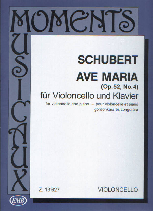 Ave Maria op.52,4 für Violoncello  und Klavier  