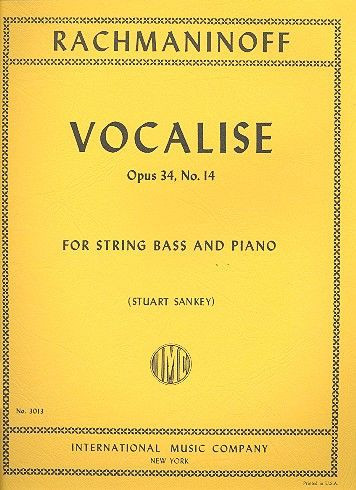 Vocalise op.34,14  string bass and piano  