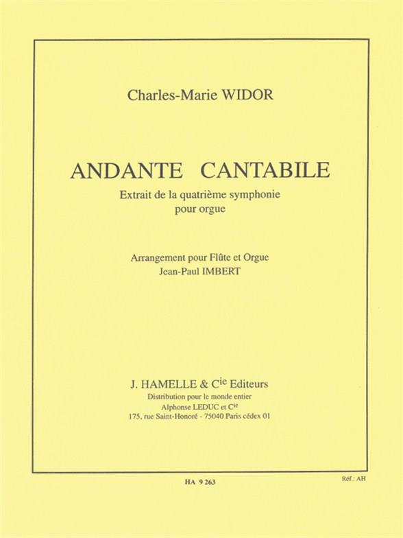 Andante cantabile de la symphonie  no.4 pour flûte et orgue  