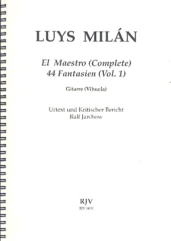 El maestro vol.1 44 Fantasien  für Gitarre (Vihuela)  