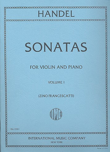 Sonatas op.1 vol.1&nbsp;&nbsp;for violin and piano&nbsp;&nbsp;