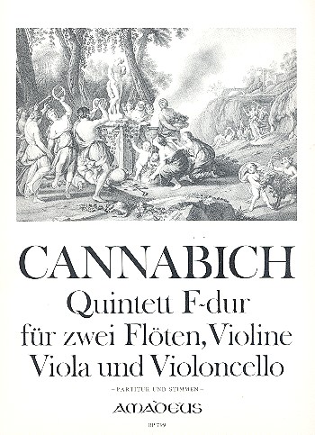 Quintett F-Dur für 2 Flöten,  Violine, Viola und Violoncello  Partitur und Stimmen