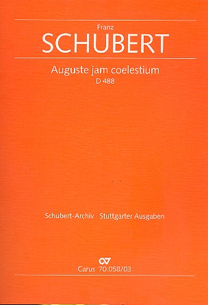 Auguste jam coelestium D488 Arie  für Sopran, Tenor und Instrumente  Klavierauszug