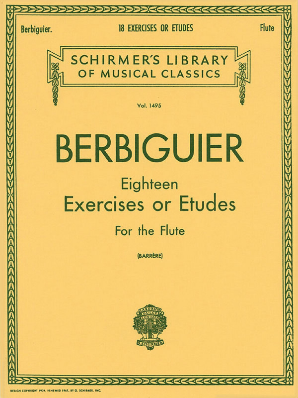 18 Exercises or Etudes  for the flute  