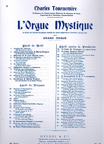 L'orgue mystique vol.7  Epiphania domini (l'epiphanie)  