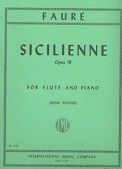 Sicilienne op.78&nbsp;&nbsp;for flute and piano&nbsp;&nbsp;