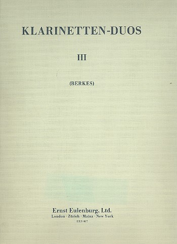 Klarinettenduos Band 3&nbsp;&nbsp;&nbsp;&nbsp;Spielpartitur