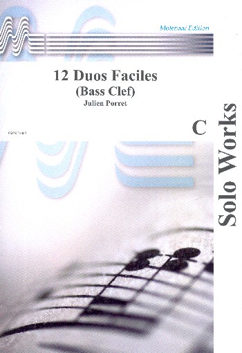 12 Duos faciles pour trombones,  bassons, instr. notes en cle de fa  (Bassschlüssel)