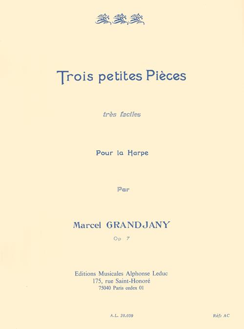 3 petites pièces très faciles op.7  pour harpe  