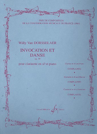 Invocation et danse op.59  pour clarinette et piano  