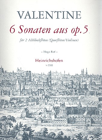 6 Sonaten aus op.5  für 2 Altblockflöten (Flöten, Violinen)  
