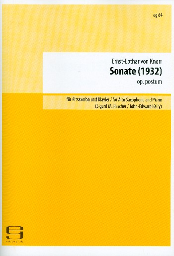 Sonate op.postum. (1932)  für Altsaxophon und Klavier  
