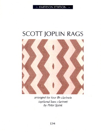 Scott Joplin Rags  for 4 clarinets (opt. bass clarinet)  score and parts