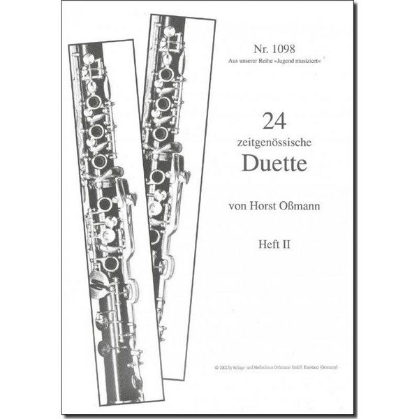 24 zeitgenössische Duette Band 2  für 2 Klarinetten  